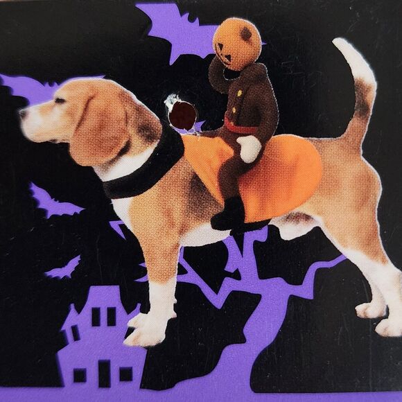 Headless Horseman Pet Costume S/M Halloween Ride On Dog Cat - Picture 2 of 6